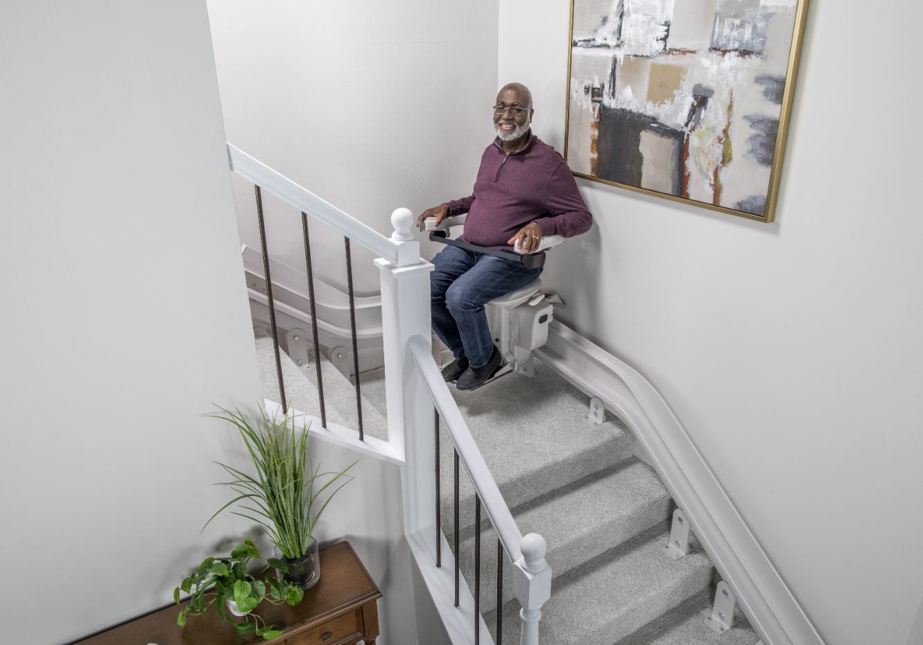 Bruno curved stairlift in Mesa, AZ from Lifeway Mobility