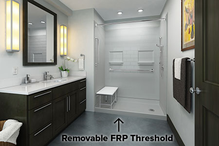 best-bath-shower-with-removable FRP threshold