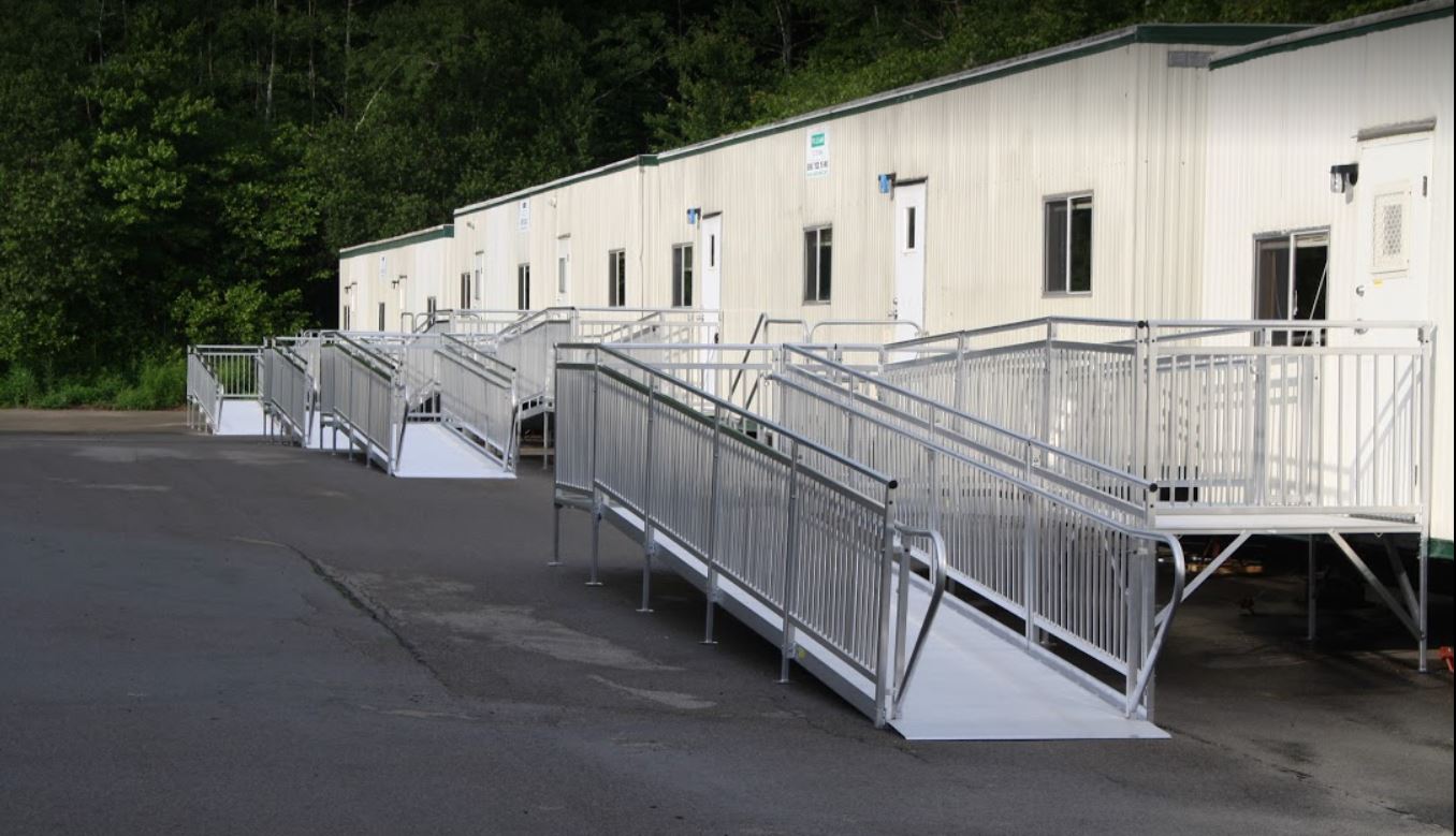 used ramps installed for temporary use for mobile homes