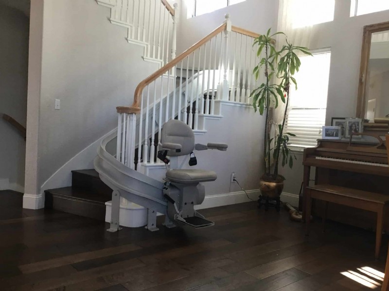 curved stair lift in San Francisco installed by Lifeway Mobility