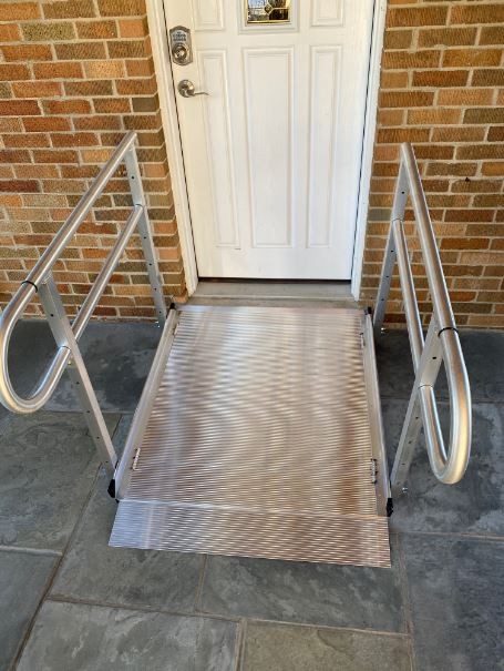 portable aluminum wheelchair ramp Lake Forest Illinois installed by Lifeway Mobility