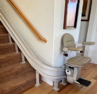 Bruno curved stairlift installed in Santa Clarita by Lifeway Mobility