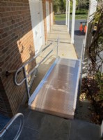 aluminum wheelchair ramp with handrails in Lake Forest IL
