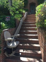 outdoor curved stairlift in Irvine CA