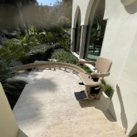 outdoor curved stairlift installed by Lifeway Mobility in Beverly Hills CA