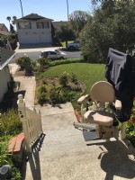outdoor stairlift with chair cover in Long Beach CA