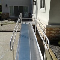 Aluminum wheelchair ramp for home in Chicago, Illinois