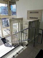 Bruno commercial lift installed by Lifeway Mobility in Jessie Brown VA office in Chicago