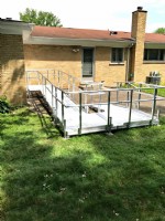 Aluminum wheelchair ramp installed in Park Ridge, IL