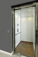 Savaria residential elevator white interior cab 